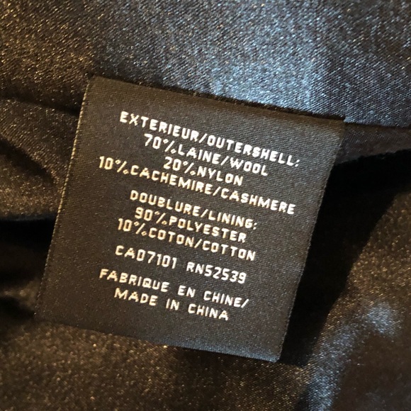 Jones New York double-breasted pea coat,black, size 12 - Picture 6 of 6